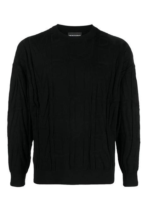 Pure virgin wool jumper with maxi logo EMPORIO ARMANI | sweaters | 6R1MX4 1MFVZF016